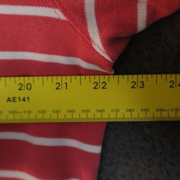 Vineyard Vines Polo Shirt Men's L White Striped Shoulder Patch Collared Cotton - Picture 7 of 9